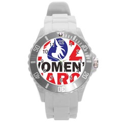 Womens March Round Plastic Sport Watch (l) by happinesshack