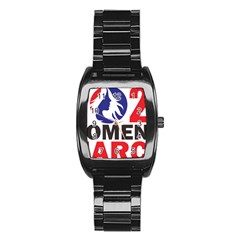 Womens March Stainless Steel Barrel Watch by happinesshack