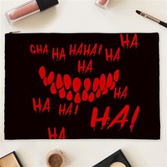 Demonic Laugh, Spooky Red Teeth Monster In Dark, Horror Theme Cosmetic Bag (xxl) by Casemiro