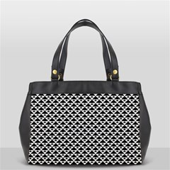 Black And White Triangles Pattern, Geometric Oversize Office Handbag by Casemiro