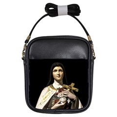 Virgin Mary Sculpture Dark Scene Girls Sling Bag by dflcprintsclothing