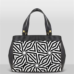 Black And White Abstract Lines, Geometric Pattern Oversize Office Handbag by Casemiro