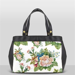 Vintage Flowers Oversize Office Handbag (2 Sides) by goljakoff