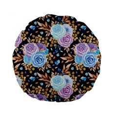 Rose Flower Pattern Standard 15  Premium Round Cushions