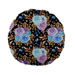 Rose Flower Pattern Standard 15  Premium Round Cushions Front