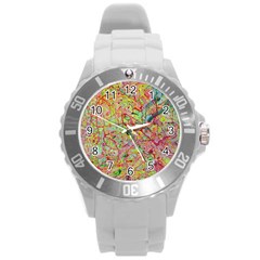 Spring Ring Round Plastic Sport Watch (l) by arwwearableart