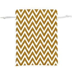 Chevron Gold  Lightweight Drawstring Pouch (xl)