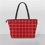 Red plaid Classic Shoulder Handbag Back