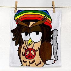  Rainbow Stoner Owl Face Towel by IIPhotographyAndDesigns