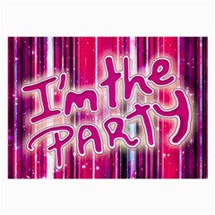 Party Concept Typographic Design Large Glasses Cloth (2 Sides) by dflcprintsclothing