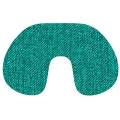 Green Denim Travel Neck Pillow