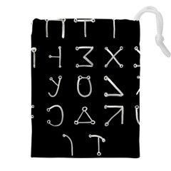 Heinrich Cornelius Agrippa Of Occult Philosophy 1651 Angelic Alphabet Or Celestial Writing Collected Inverted Drawstring Pouch (5xl) by WetdryvacsLair