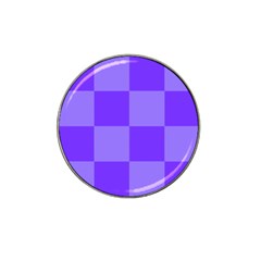 Purple Gingham Check Squares Pattern Hat Clip Ball Marker (4 Pack) by yoursparklingshop