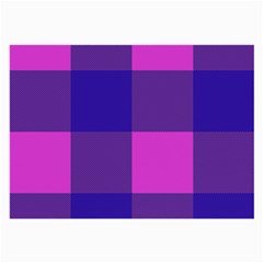 Blue And Pink Buffalo Plaid Check Squares Pattern Large Glasses Cloth by yoursparklingshop