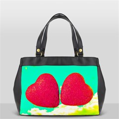 Two Hearts Oversize Office Handbag (2 Sides) by essentialimage