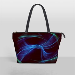 Light Waves In Blue And Green, Graphic Art Classic Shoulder Handbag by picsaspassion