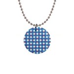 Geometric Dots Pattern 1  Button Necklace Front