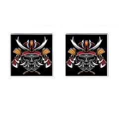 Samurai Oni Mask Cufflinks (square) by Saga96