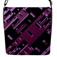 Dark Geometric Shapes Print Pattern Flap Closure Messenger Bag (s) by dflcprintsclothing