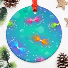 Non Seamless Pattern Blues Bright Round Ornament (two Sides) by Dutashop