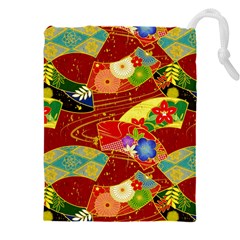 Floral Abstract Drawstring Pouch (5xl) by icarusismartdesigns