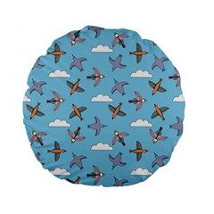 Birds In The Sky Standard 15  Premium Flano Round Cushions by SychEva