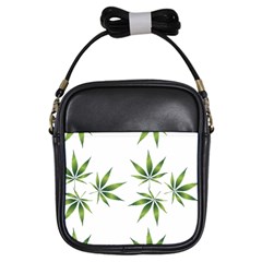 Cannabis Curative Cut Out Drug Girls Sling Bag by Dutashop