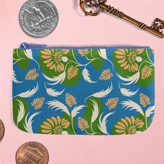 Folk Floral Pattern  Flowers Print  Large Coin Purse by Eskimos