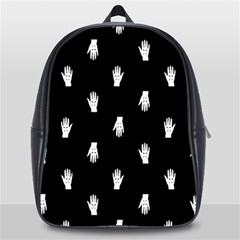 Vampire Hand Motif Graphic Print Pattern 2 School Bag (large) by dflcprintsclothing