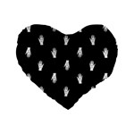 Vampire Hand Motif Graphic Print Pattern 2 Standard 16  Premium Flano Heart Shape Cushions Front