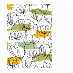 Flower Line Art Color Seamless Pattern Large Garden Flag (two Sides)