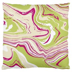 Green Vivid Marble Pattern 6 Large Flano Cushion Case (two Sides)