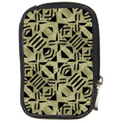 Linear Geometric Print Pattern Mosaic 2 Compact Camera Leather Case by dflcprintsclothing