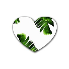 Banana Leaves Heart Coaster (4 Pack)  by goljakoff