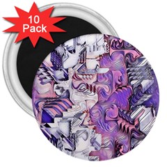 Blooming Lilacs Spring Garden Abstract 3  Magnets (10 Pack)  by CrypticFragmentsDesign