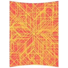 Orange/yellow Line Pattern Back Support Cushion by LyleHatchDesign