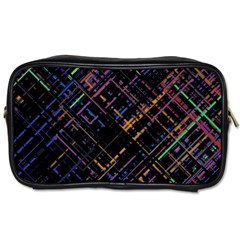 Criss-cross Pattern (multi-colored) Toiletries Bag (two Sides) by LyleHatchDesign