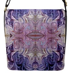 Amethyst Swirls Repeats Flap Closure Messenger Bag (s)