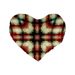 Royal Plaid Standard 16  Premium Heart Shape Cushions by LW323