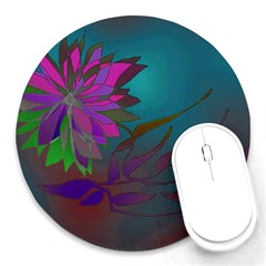 Evening Bloom Round Mousepads by LW323