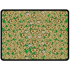 Florals In The Green Season In Perfect  Ornate Calm Harmony Double Sided Fleece Blanket (large)  by pepitasart