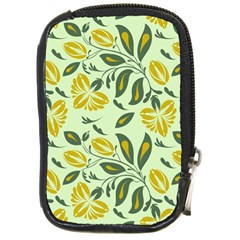 Folk Floral Pattern  Abstract Flowers Surface Design  Seamless Pattern Compact Camera Leather Case by Eskimos