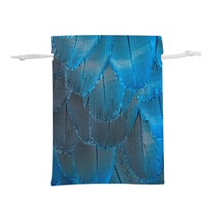 Feathery Blue Lightweight Drawstring Pouch (s) by LW323