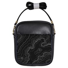 Topography Map Girls Sling Bag by goljakoff