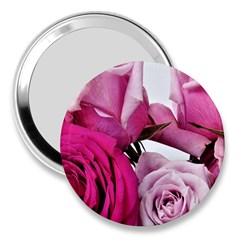 Magenta Roses 3  Handbag Mirrors by kaleidomarblingart