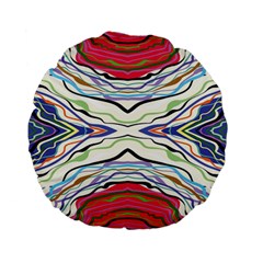 Bohemian Colorful Pattern B Standard 15  Premium Flano Round Cushions by gloriasanchez