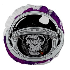 Spacemonkey Large 18  Premium Round Cushions by goljakoff