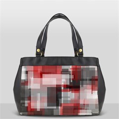 Abstract Tiles, Mixed Color Paint Splashes, Altered Oversize Office Handbag by Casemiro