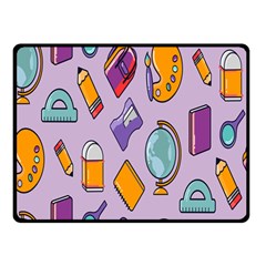 Back To School And Schools Out Kids Pattern Double Sided Fleece Blanket (small)  by DinzDas