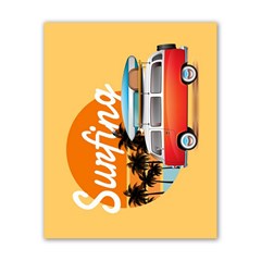 Summer Surfing Poster 16  X 20 